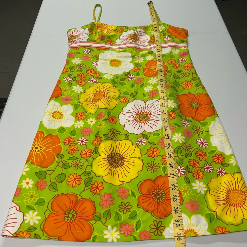 F.L.P Babydoll Floral Mini Sundress Size 11 Zip Reversible 70s Inspired Twee - Picture 11 of 12